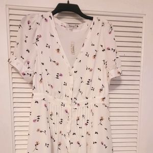 NWT Madewell Daylily Pintuck Dress Sweet Blossoms